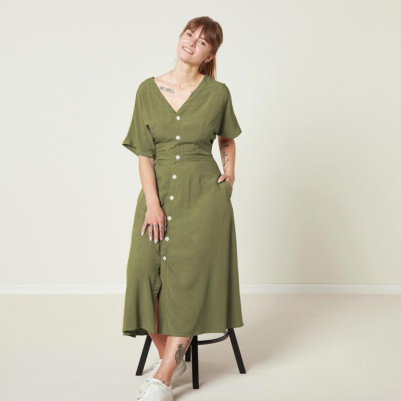 Satin de coton Uni – olive,  image number 6