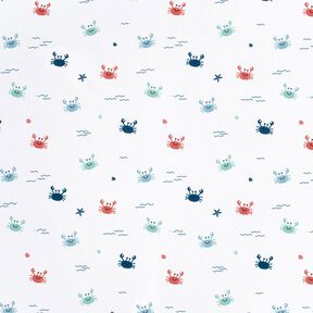 Tissus pour maillot de bain UPF50 Crabes joyeux – blanc/homard, 