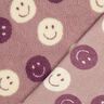 Ourson Smileys | Poppy Fabrics – vieux rose foncé/écru,  thumbnail number 4