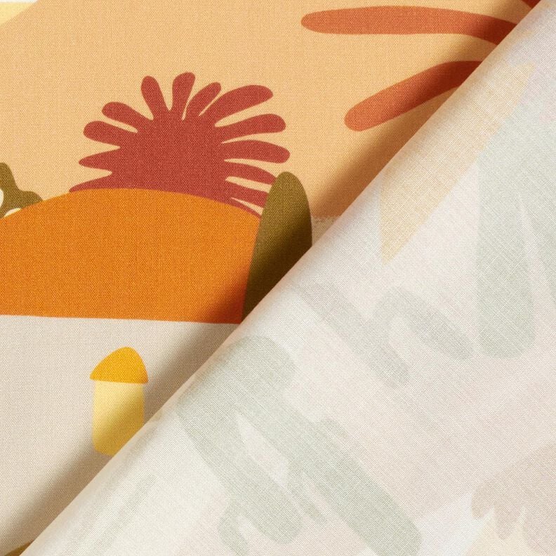 Popeline de viscose Paysage &ndash; amande/olive jaune,  image number 4