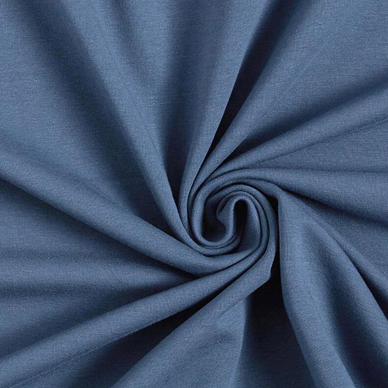 Molleton coton léger uni – bleu jean,  image number 1