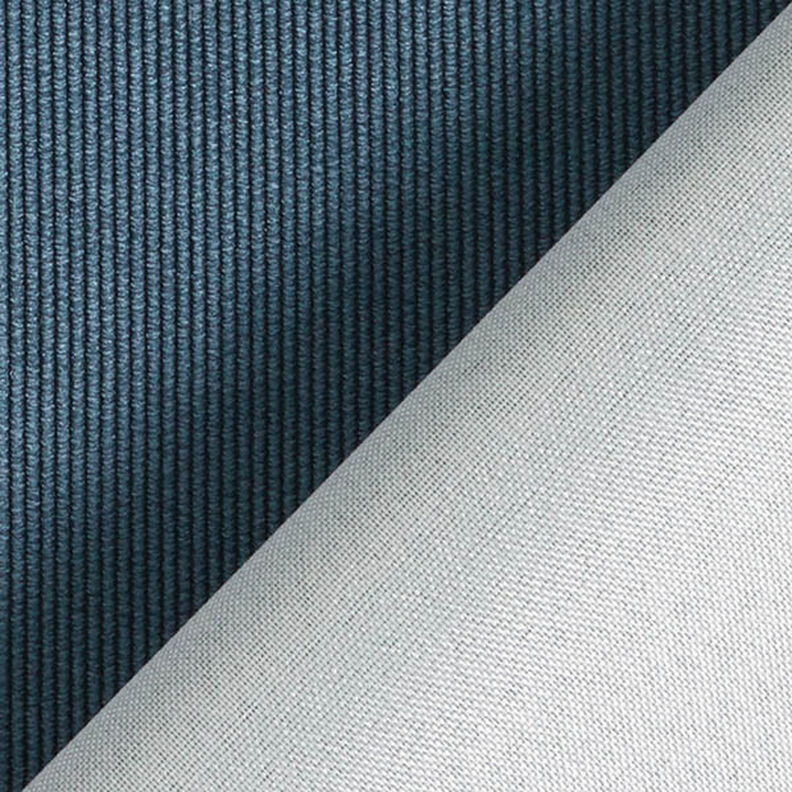 Tissu de revêtement Velours milleraies – bleu,  image number 3