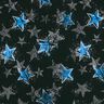French Terry Sweat d’été Variations sur les étoiles | Glitzerpüppi – noir/bleu,  thumbnail number 1