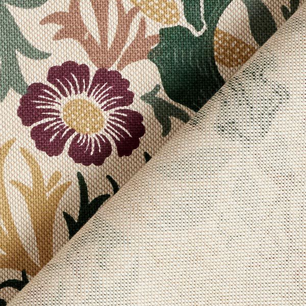 Tissu de décoration Semi-panama fleurs artistiques – nature,  image number 4
