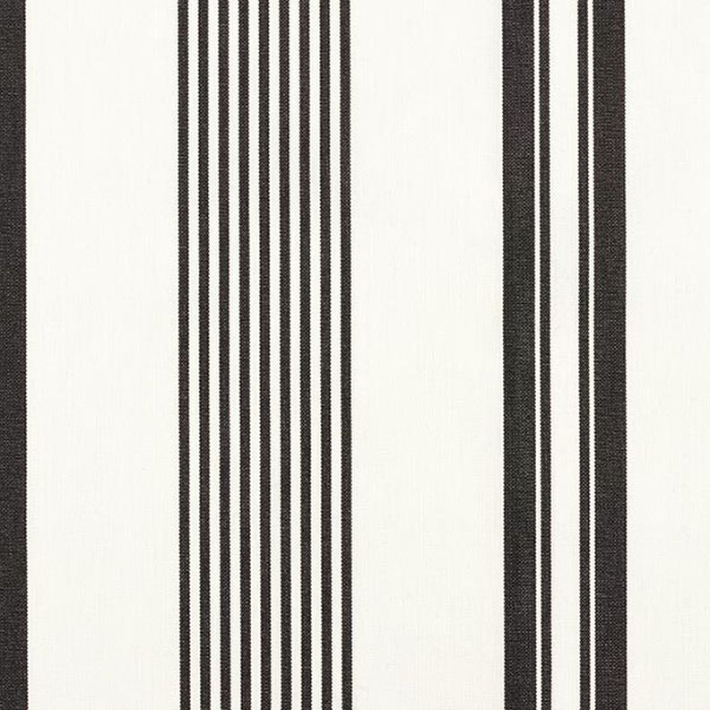 Tissu d’extérieur Canvas mélange de rayures – noir/blanc,  image number 1