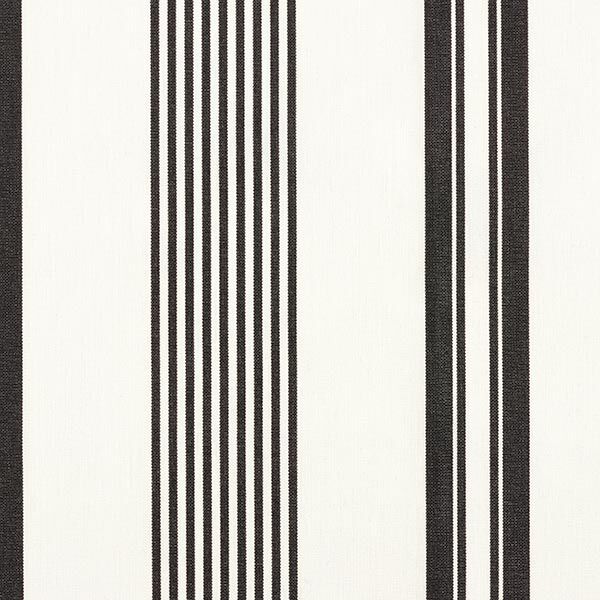 Tissu d’extérieur Canvas mélange de rayures – noir/blanc,  image number 1
