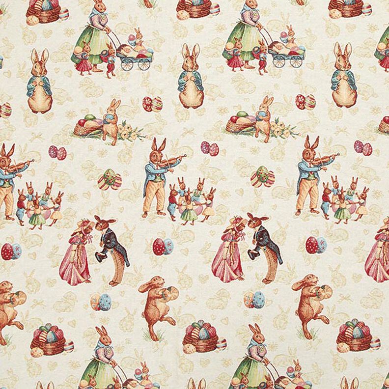 Jacquard Gobelin Famille de lapins de Pâques, image number 1