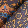 Tissu pour chemise Fleurs rétro et motif paisley – bleu nuit/caramel,  thumbnail number 4