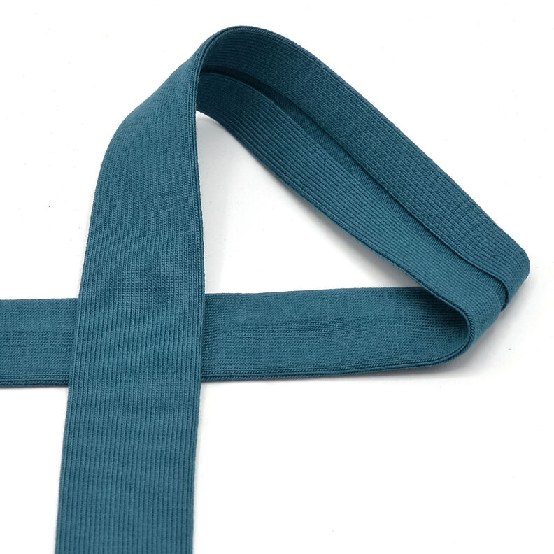 Biais Jersey coton [20 mm] – pétrole,  image number 1
