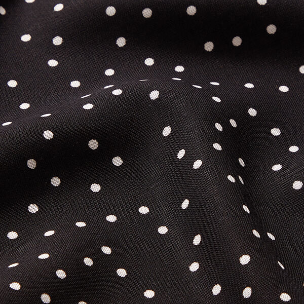 Tissu léger en viscose à petits points – noir/blanc,  image number 2