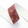 Ruban élastique Paisley [ 3,5 cm ] – framboise/vert,  thumbnail number 2