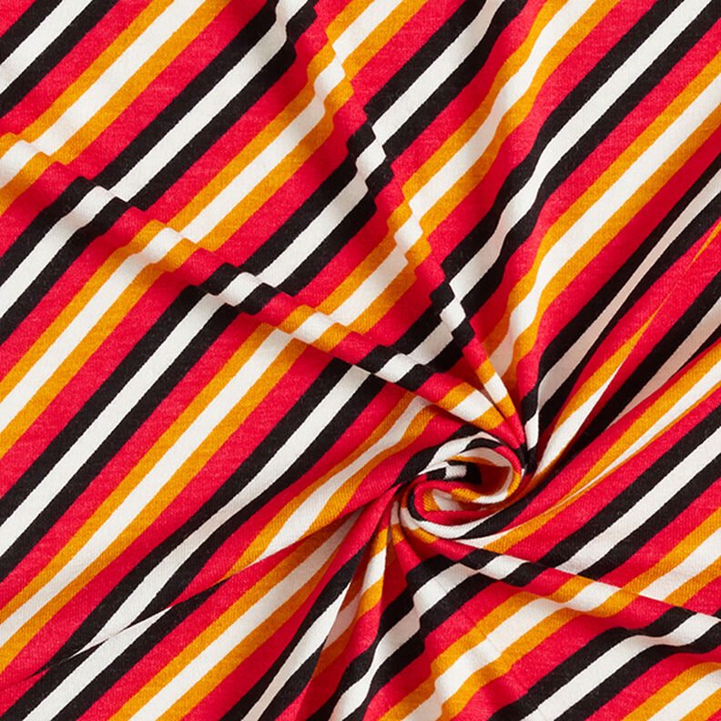 Jersey viscose Rayures diagonales – blanc, image number 3