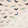 Jersey coton Jolies baleines | Poppy Fabrics – noix de cajou/bleu marine,  thumbnail number 4