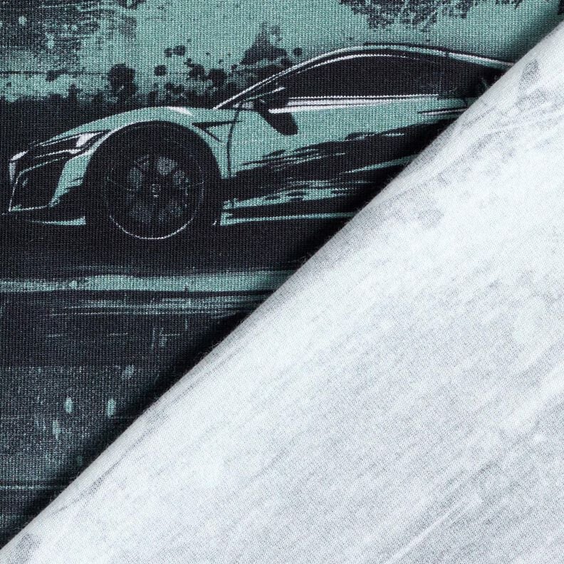 Jersey coton voiture de course Impression numérique – noir/gris perle,  image number 4