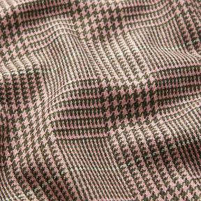 Drap de laine Prince de Galles – rose/kaki, 