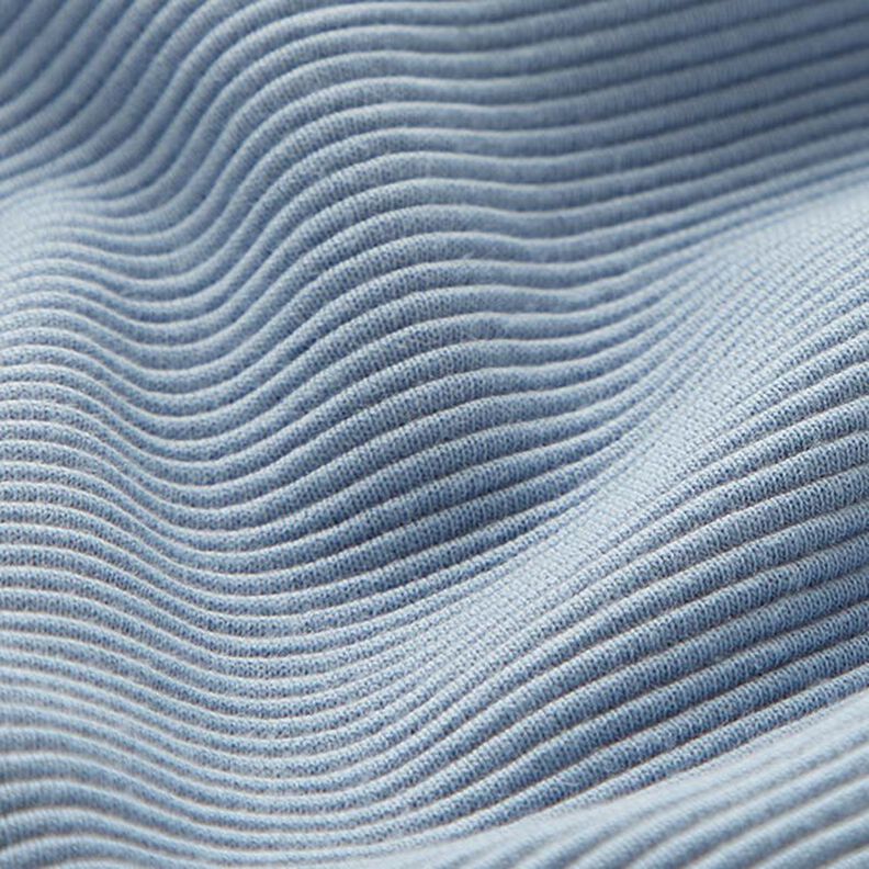 Jersey côtelé ottoman uni – bleu clair, image number 3