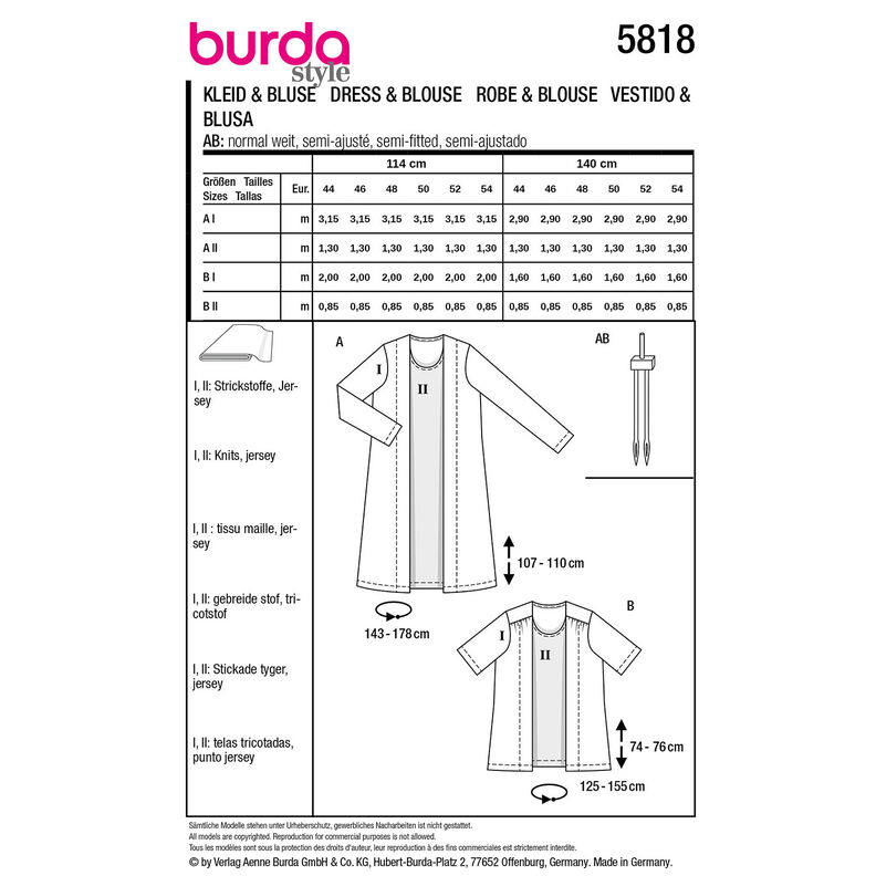Plus-Size Robe / Chemisier 5818 | Burda | 44-54, image number 9