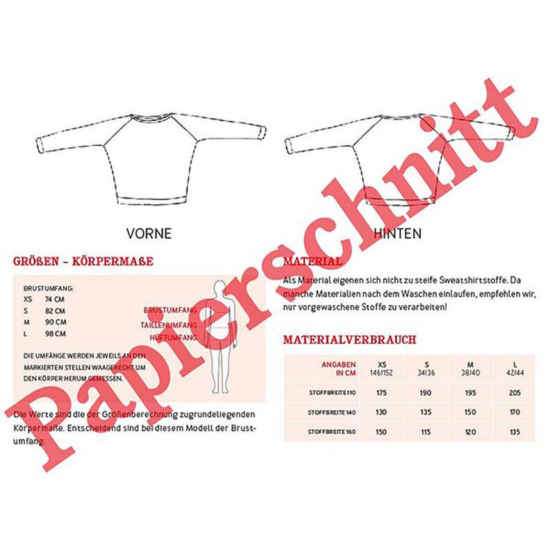 Sweat raglan à manches ajustées FRAU MONA | Patron prêt à découper | XS-L,  image number 7