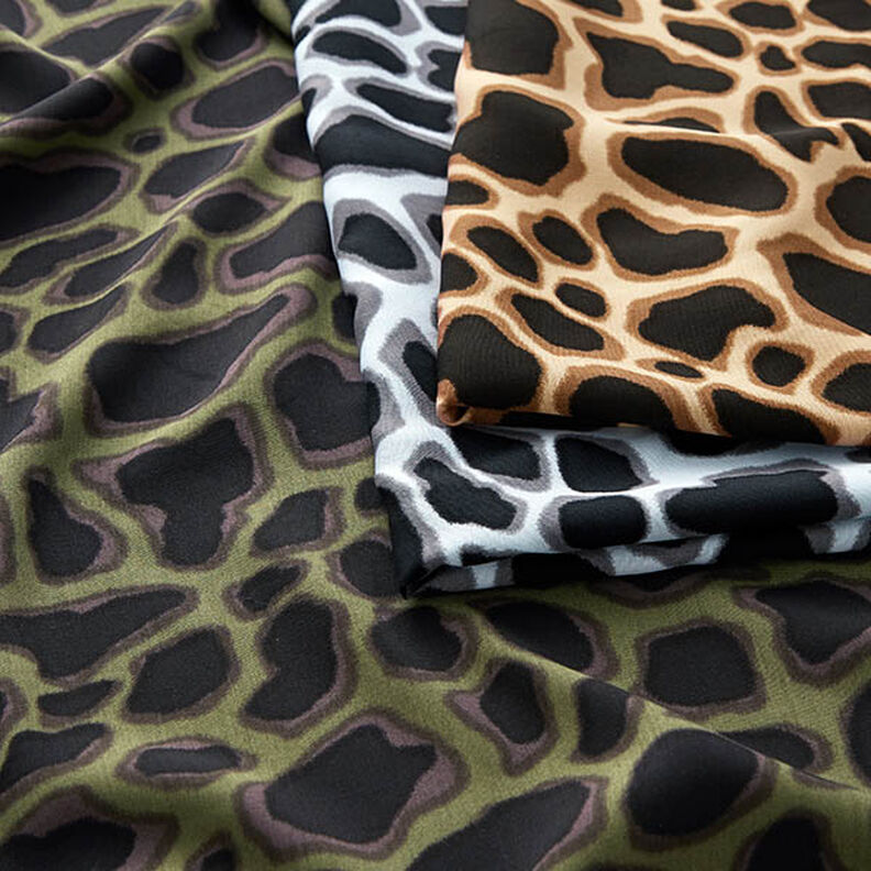 Tissu en viscose Motif léopard – bleu clair/noir,  image number 5
