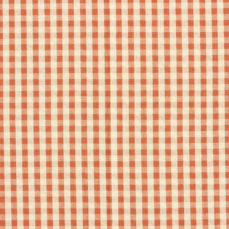 Seersucker Coton carreaux tissés – terre cuite/beige clair,  image number 1