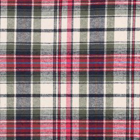 Flanelle coton Karo | Poppy Fabrics – olive/rouge, 