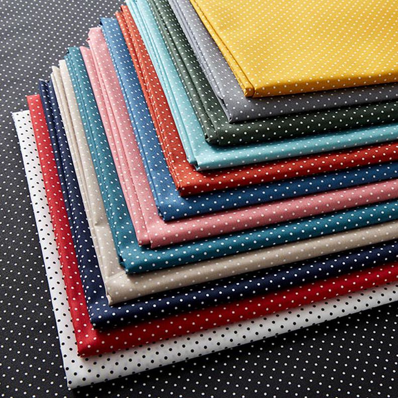 Coton enduit petits pois – bleu aqua,  image number 6