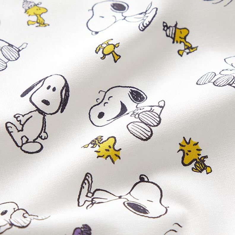 Popeline coton tissu sous licence Snoopy & Woodstock | Peanuts ™ – blanc,  image number 2