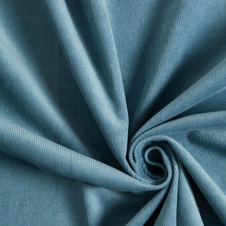 Velours à côtes fines stretch – bleu pigeon,  image number 1