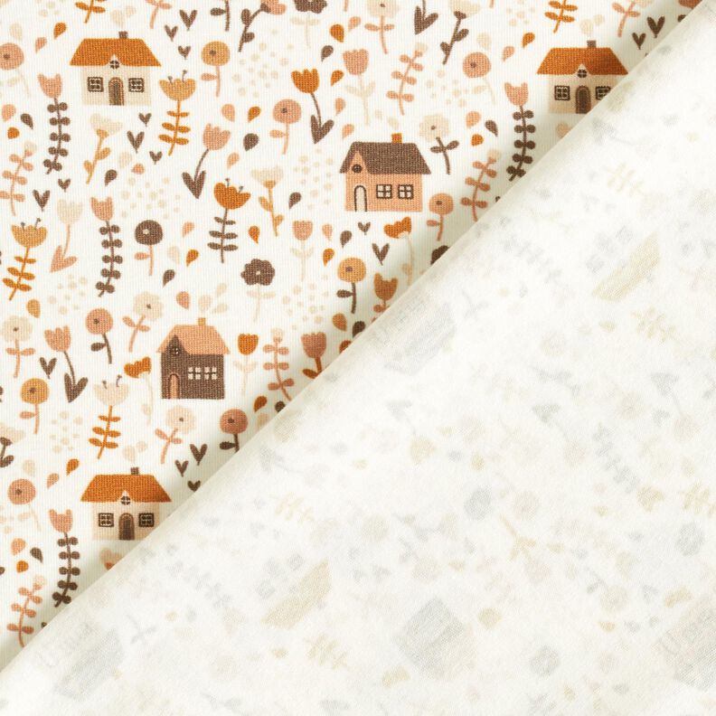 Jersey coton Petites maisons dans le prés – écru, image number 4