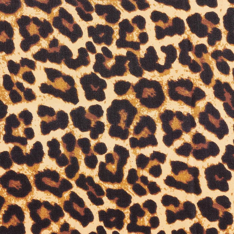 Tissu viscose Léopard – beige/noir, image number 1