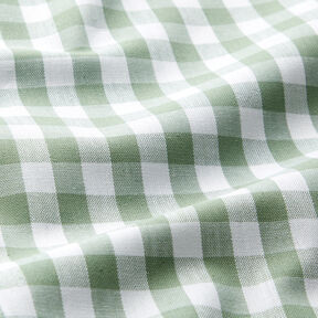 Tissu en coton Vichy à carreaux 1 cm – sauge/blanc, 