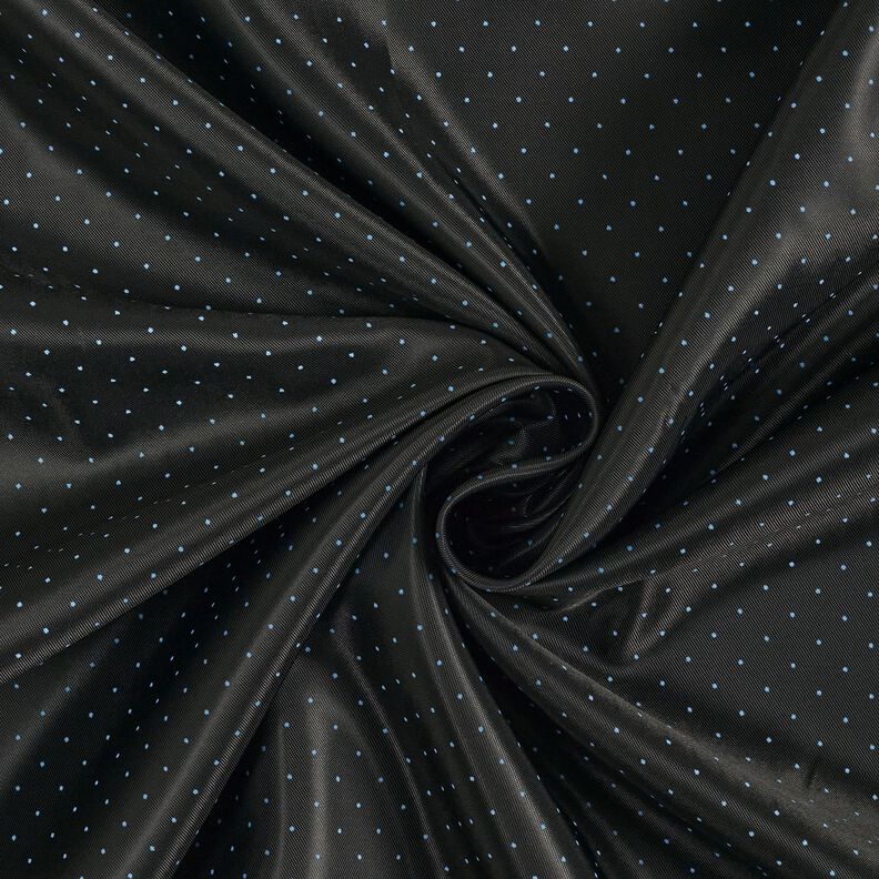 Tissu de doublure Petits pois – noir/bleu clair,  image number 1