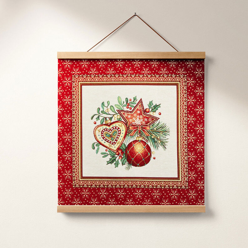 panneau décoratif Gobelin Décoration de Noël – carmin, image number 6