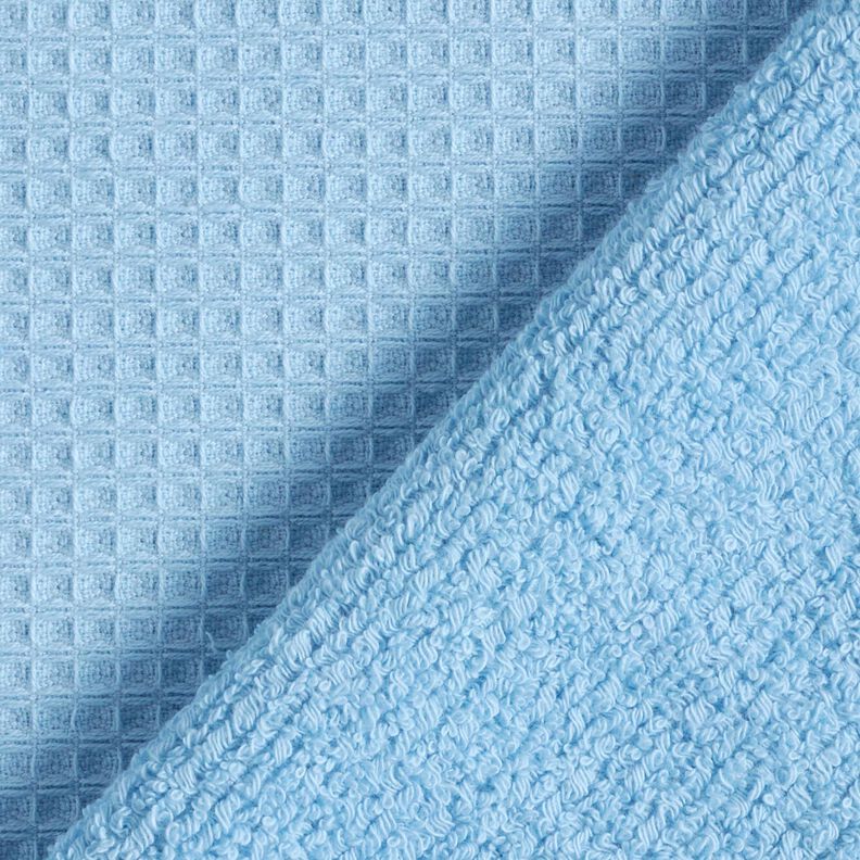 Tissu éponge/Nid d’abeille Uni – bleu clair,  image number 5