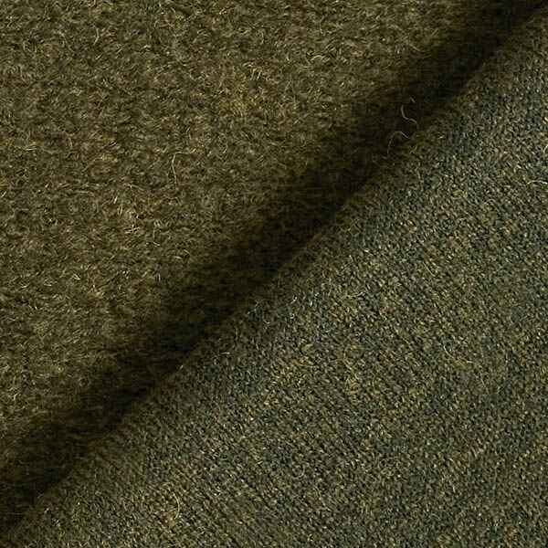 Maille pour manteau en laine mélangée chinée – pin foncé,  image number 3
