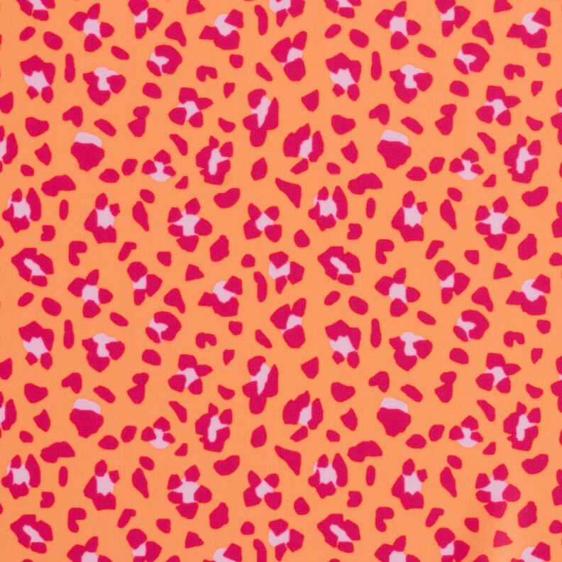 Tissu pour maillot de bain Imprimé léopard – orange pêche/rose intense,  image number 1