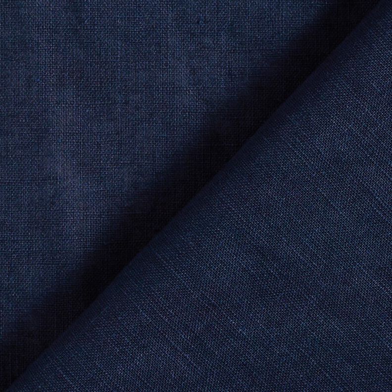Lin mélangé léger prélavé – bleu nuit,  image number 4