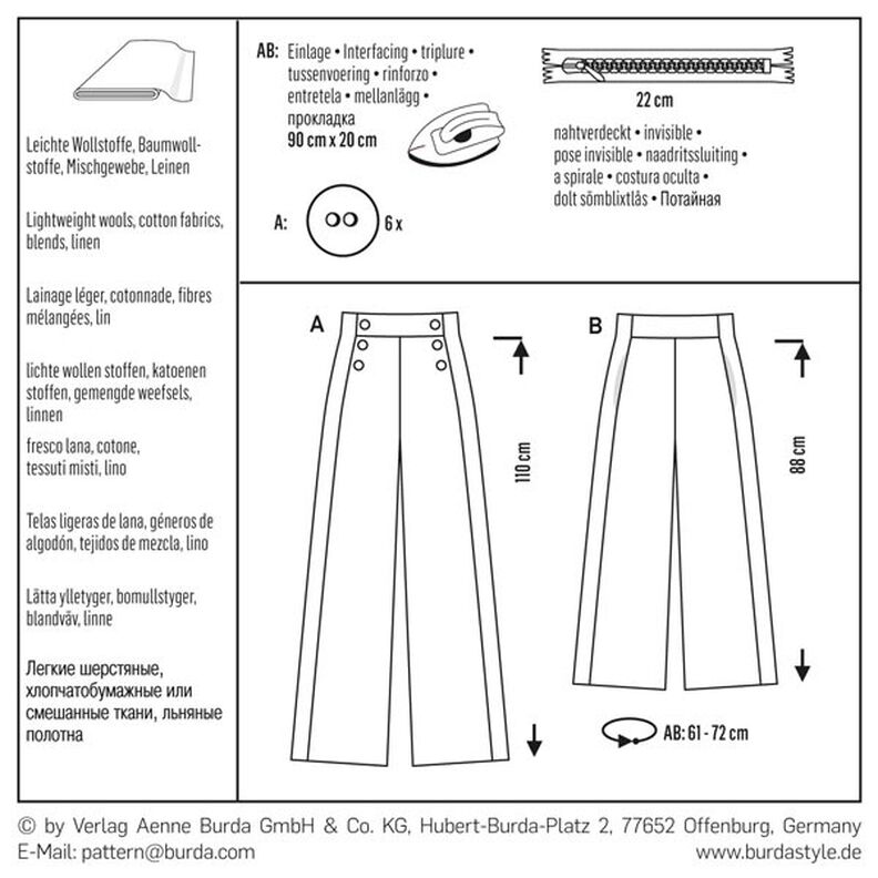 Pantalon, Burda 6573,  image number 6