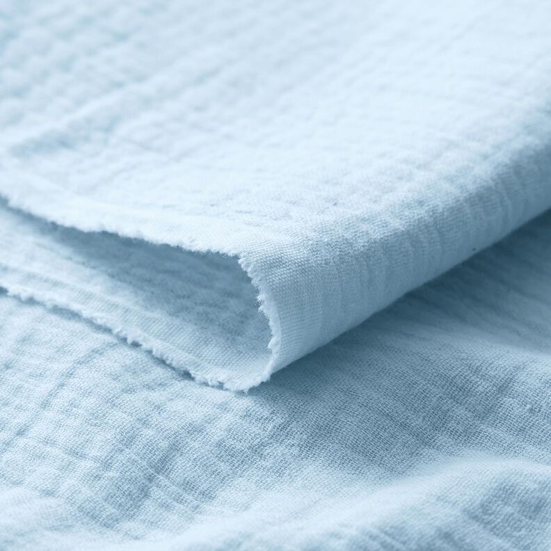 Tissu double gaze de coton – bleu bébé,  image number 5