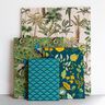 Tissu de décoration Semi-panama art de la feuille – bleu océan,  thumbnail number 6