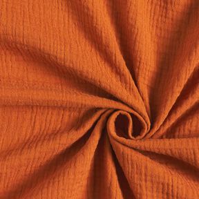 GOTS Tissu double gaze de coton | Tula – terre cuite, 