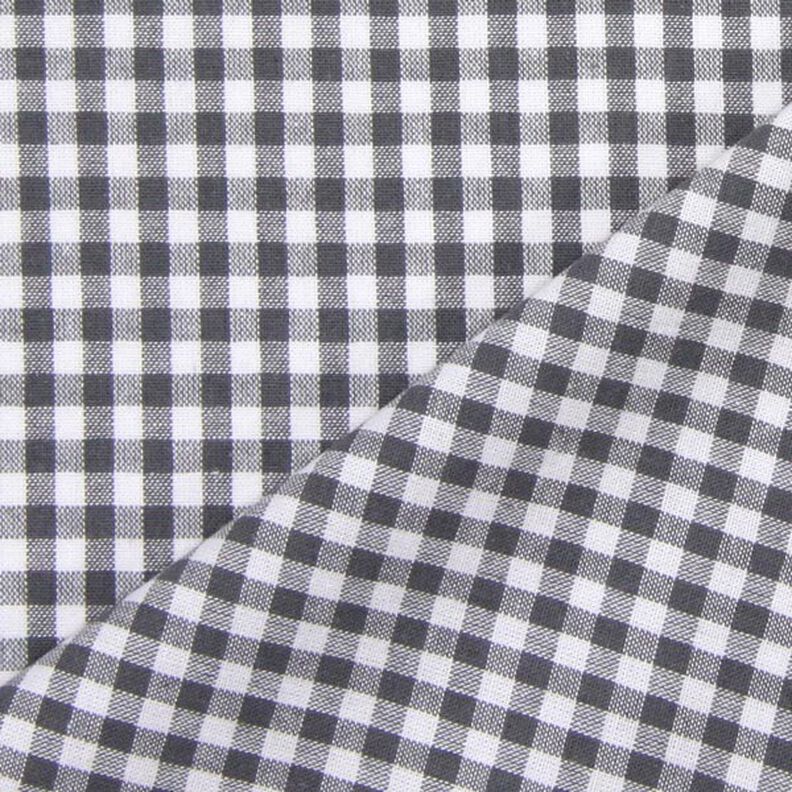 Tissu en coton Vichy à carreaux 0,5 cm – gris perle/blanc,  image number 3