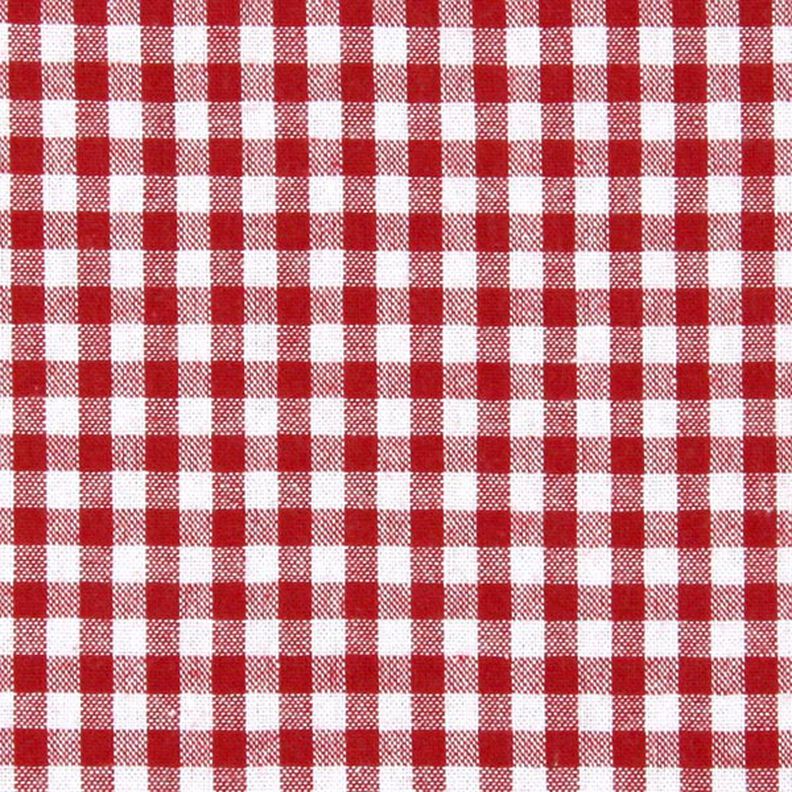 Tissu en coton Vichy à carreaux 0,5 cm – rouge/blanc,  image number 1