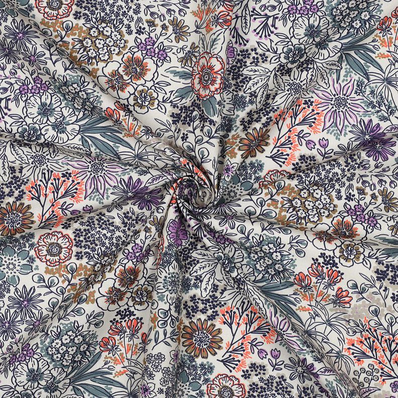 Popeline coton Fleurs sauvages | Poppy Fabrics – blanc, image number 3