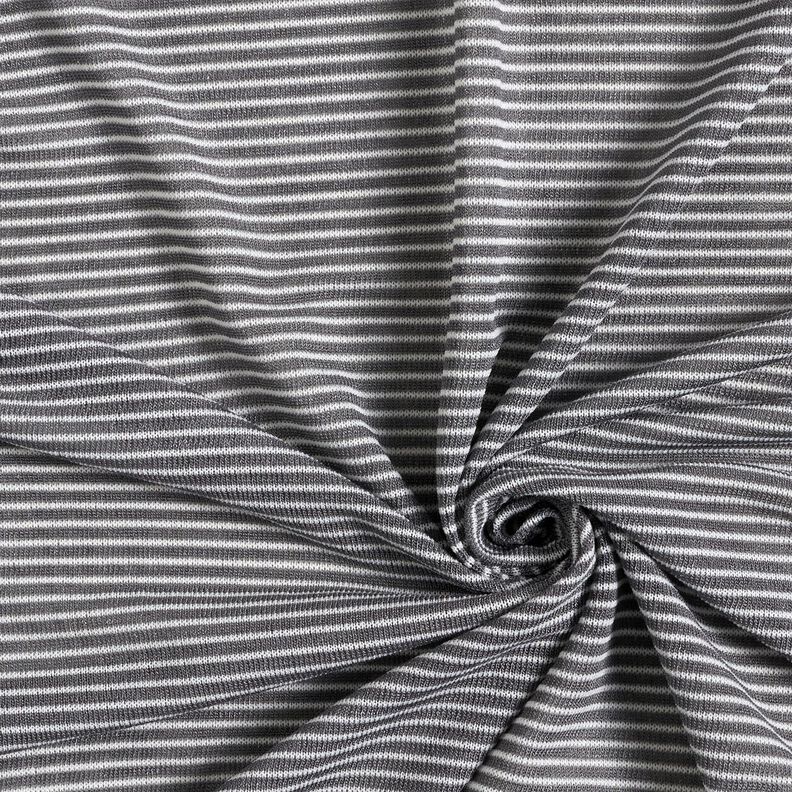 Tricot fin rayures étroites – argent ancien/blanc,  image number 3