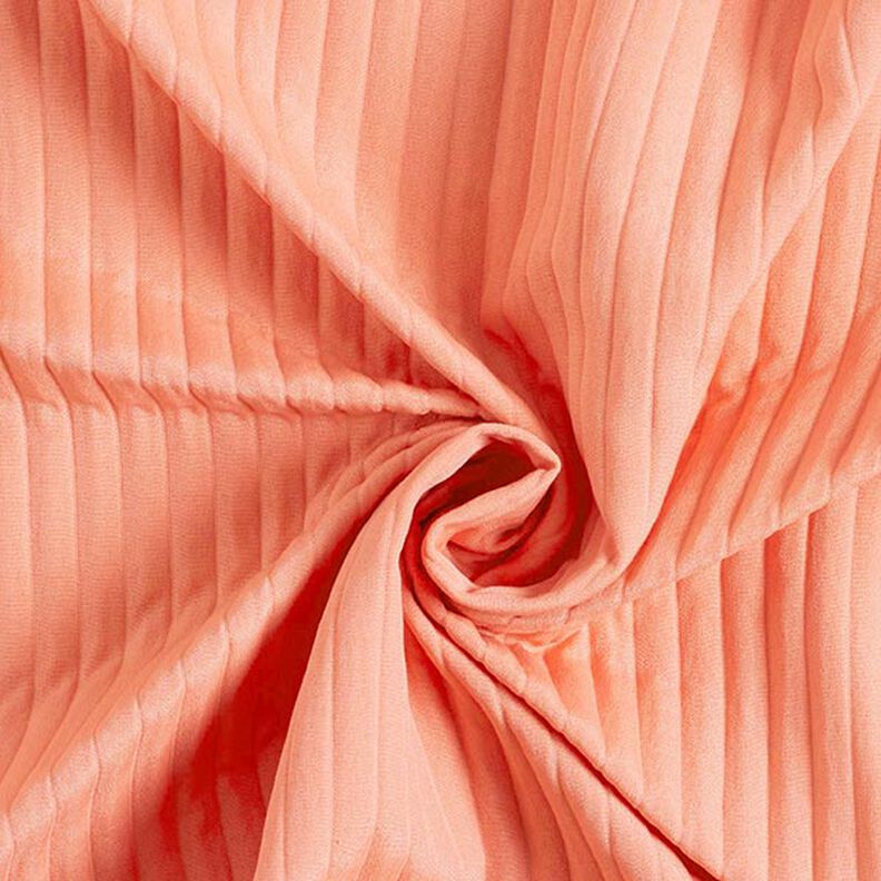 Jacquard stretch rayures 3D | Fibre Mood – saumon,  image number 4