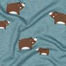 Jersey coton Ours | Poppy Fabrics – gris bleu/brun-marron,  thumbnail number 2