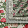Tissu de décoration Semi-panama Fleurs de jasmin – pin foncé/rouge bordeaux,  thumbnail number 5