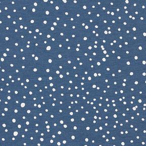 Jersey de coton Pois irréguliers – bleu jean, 