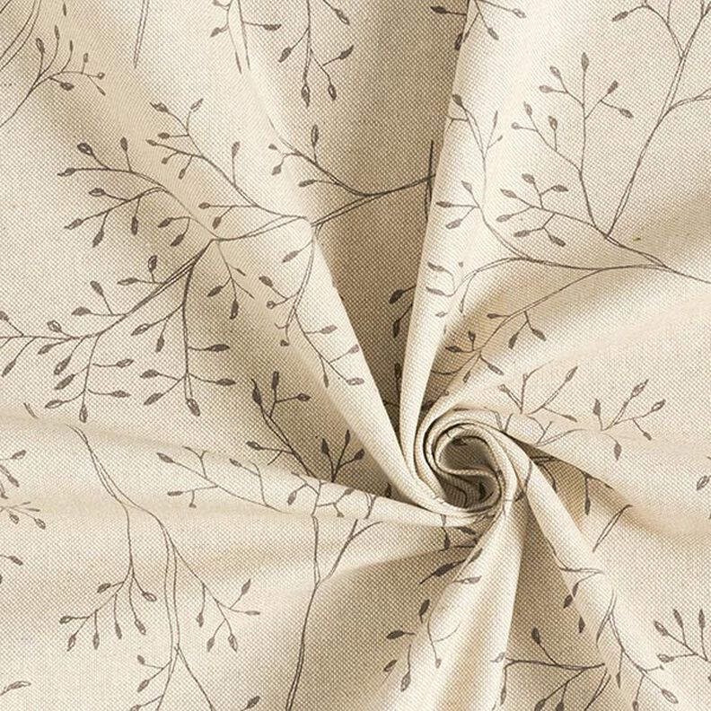 Tissu de décoration Semi-panama fines branches – nature,  image number 3